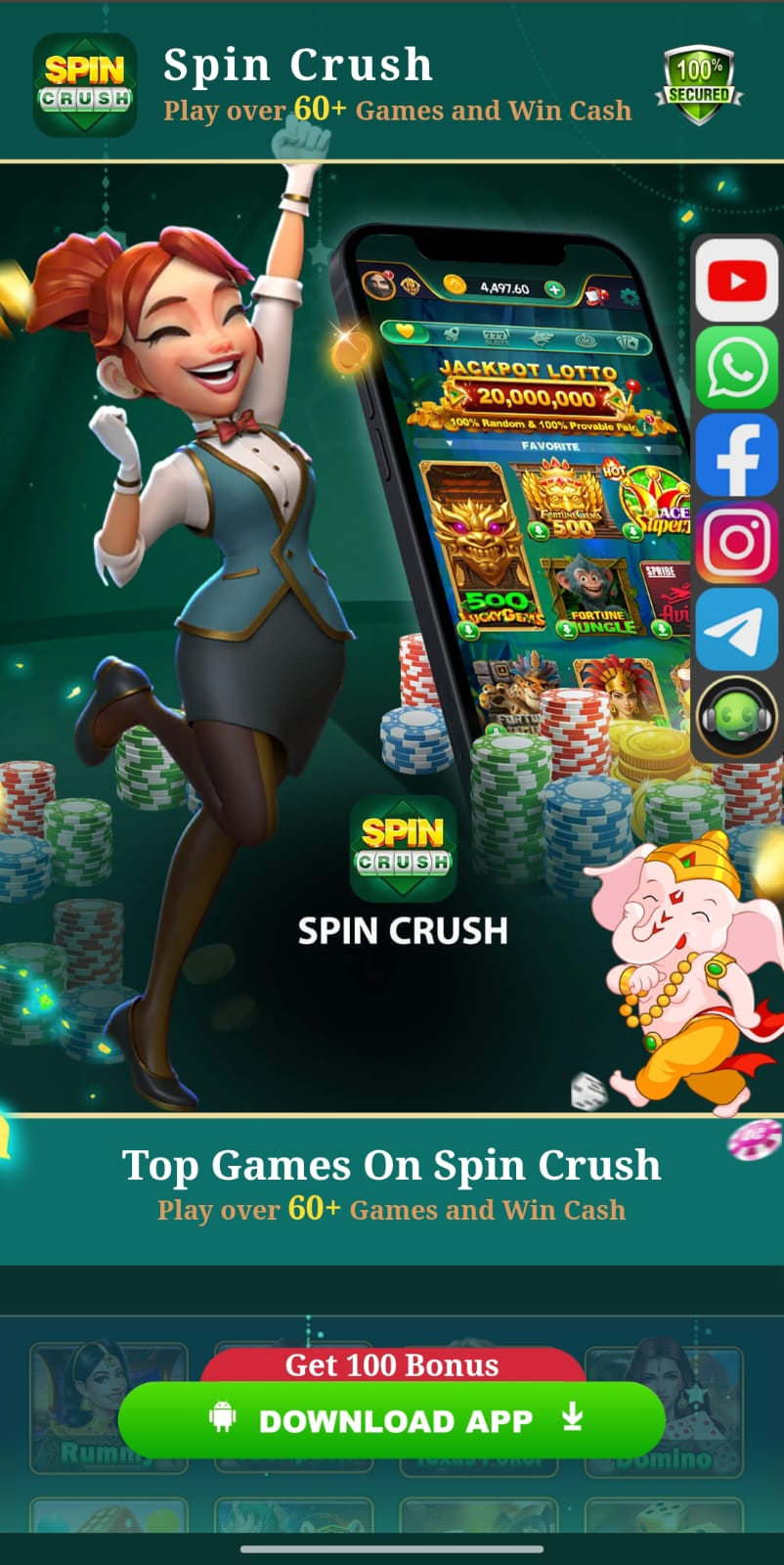 Spin Crush App Download - Tech Now Baba All Rummy App